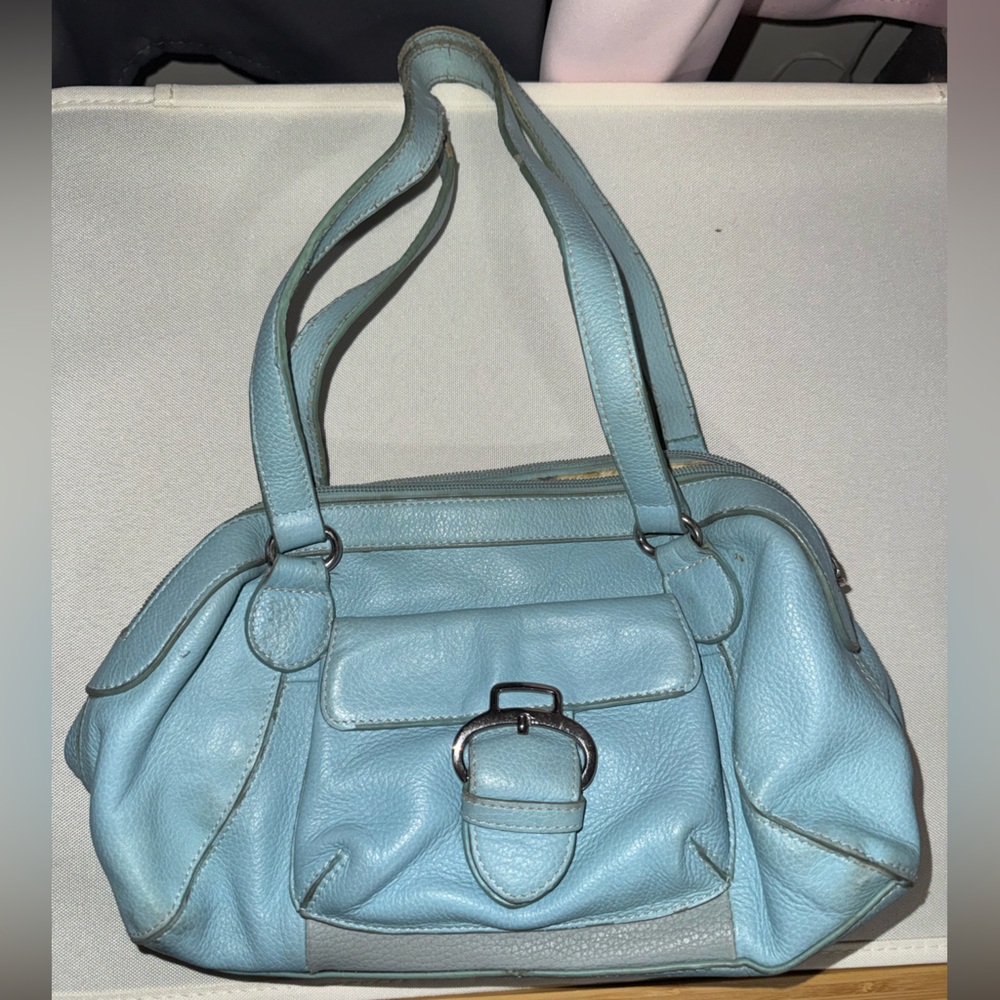 Trissino Blue Shoulder Buckle Purse